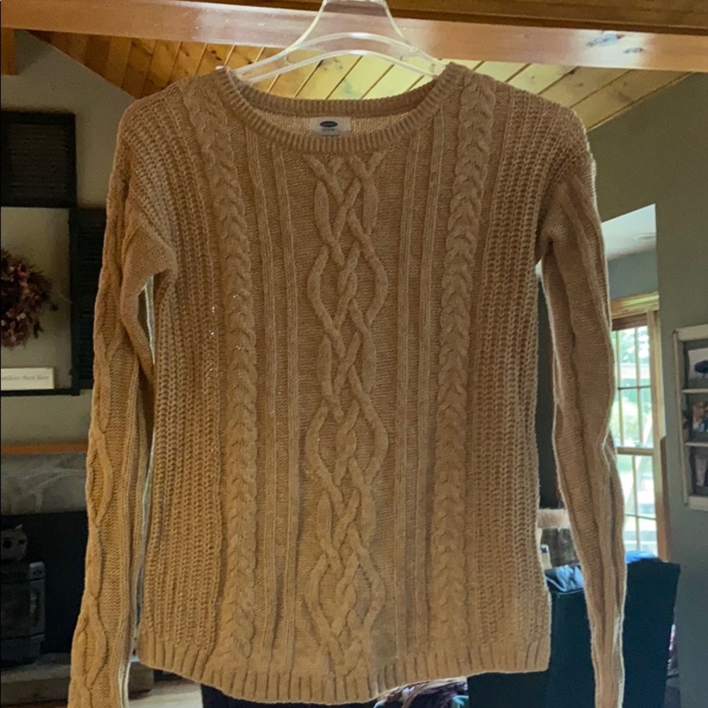 tan sweater